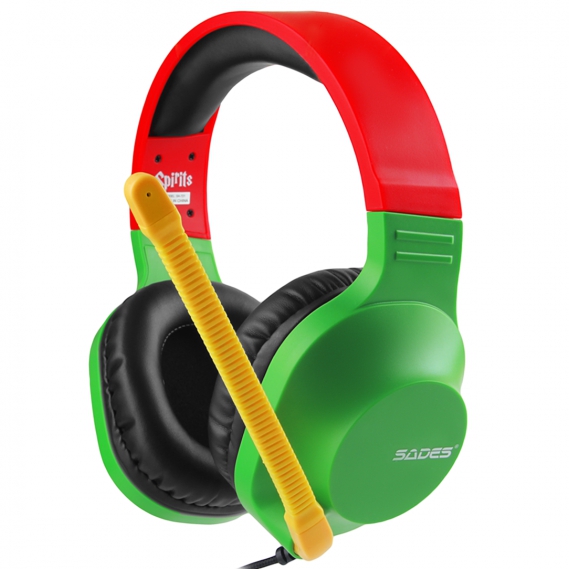 SA-721 Kulaklığı Mikrofonlu Kablolu Gaming Oyuncu Corax SADES Çok Platformlu | Spirits (Yeşil/Kırmız/Sarı) Alpha - Rasta