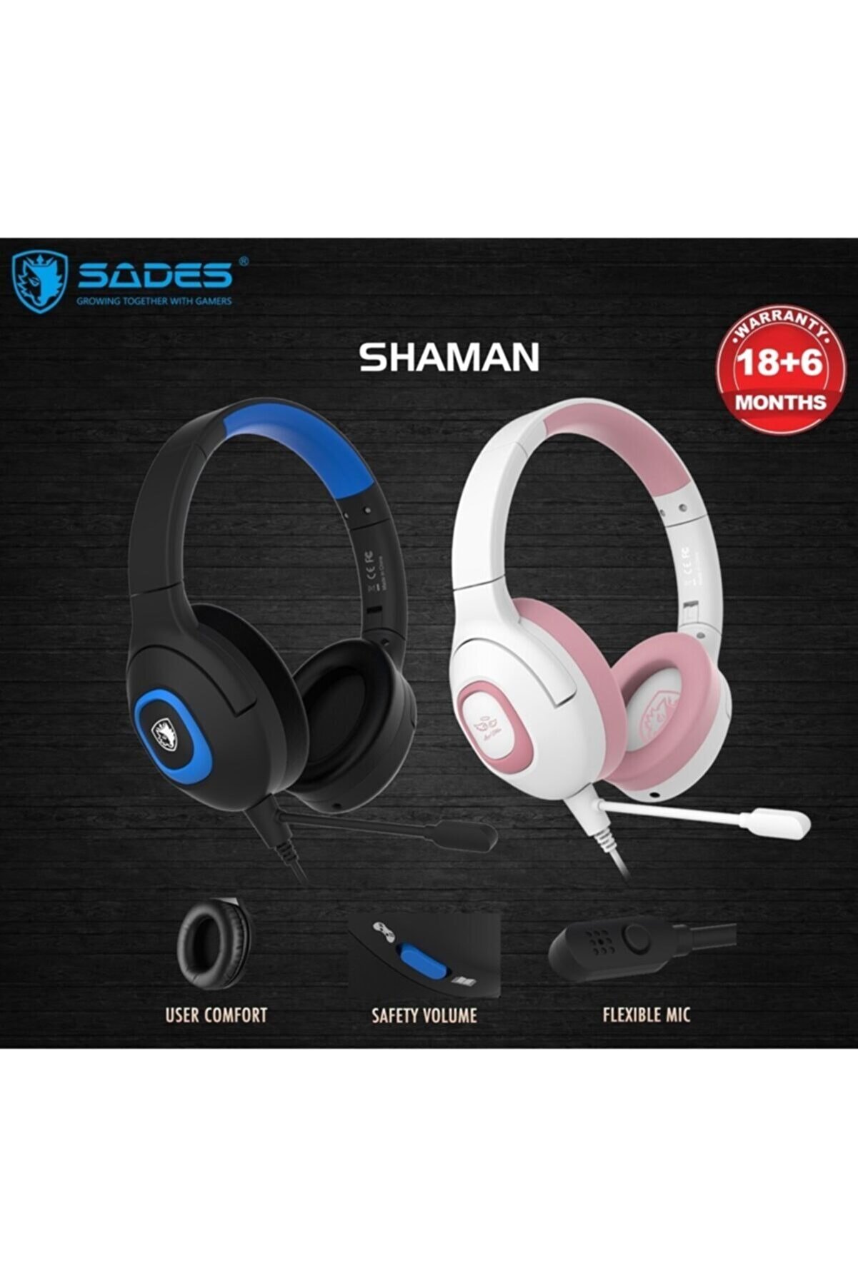 SADES Shaman, Multiplatform, Gaming Kulaklık - Pembe